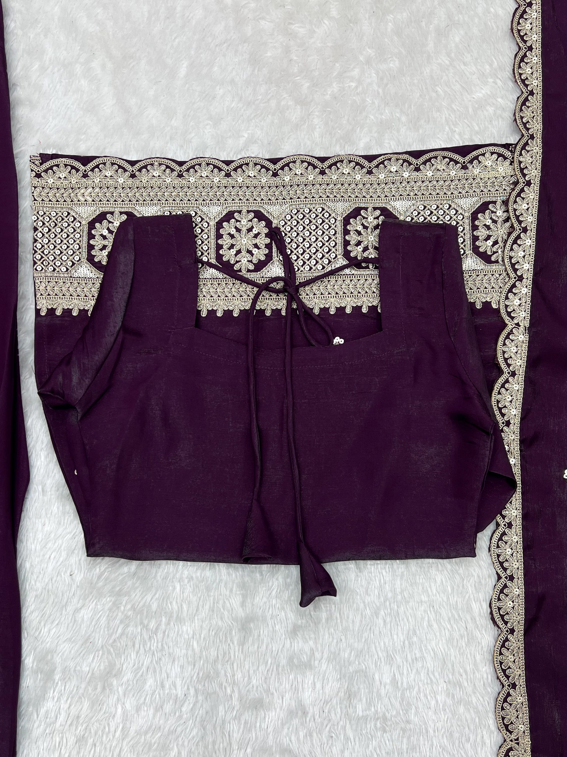Gorgeous Purple Embroidered Silk Festival Wear Shalwar Suit With Dupatta
