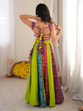 Stylist Parrot Green Digital Printed Rayon Navratri Wear Lehenga Choli