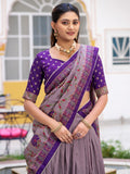 Stunning Purple Digital Printed Silk Event Wear Lehenga Choli