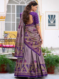 Stunning Purple Digital Printed Silk Event Wear Lehenga Choli