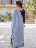 Stunning Blue Sequins Georgette Festival Wear Sharara Suit