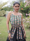 Attractive Black Patchwork Cotton Navratri Wear Lehenga Choli