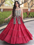 Wonderful Maroon Kutchi Work Cotton Navratri Wear Lehenga Choli