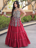 Wonderful Maroon Kutchi Work Cotton Navratri Wear Lehenga Choli