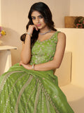 Dazzling Green Sequins Work Silk Wedding Lehenga Choli With Dupatta