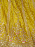 Tantalizing Yellow Sequins Silk Festival Wear Lehenga Choli With Dupatta
