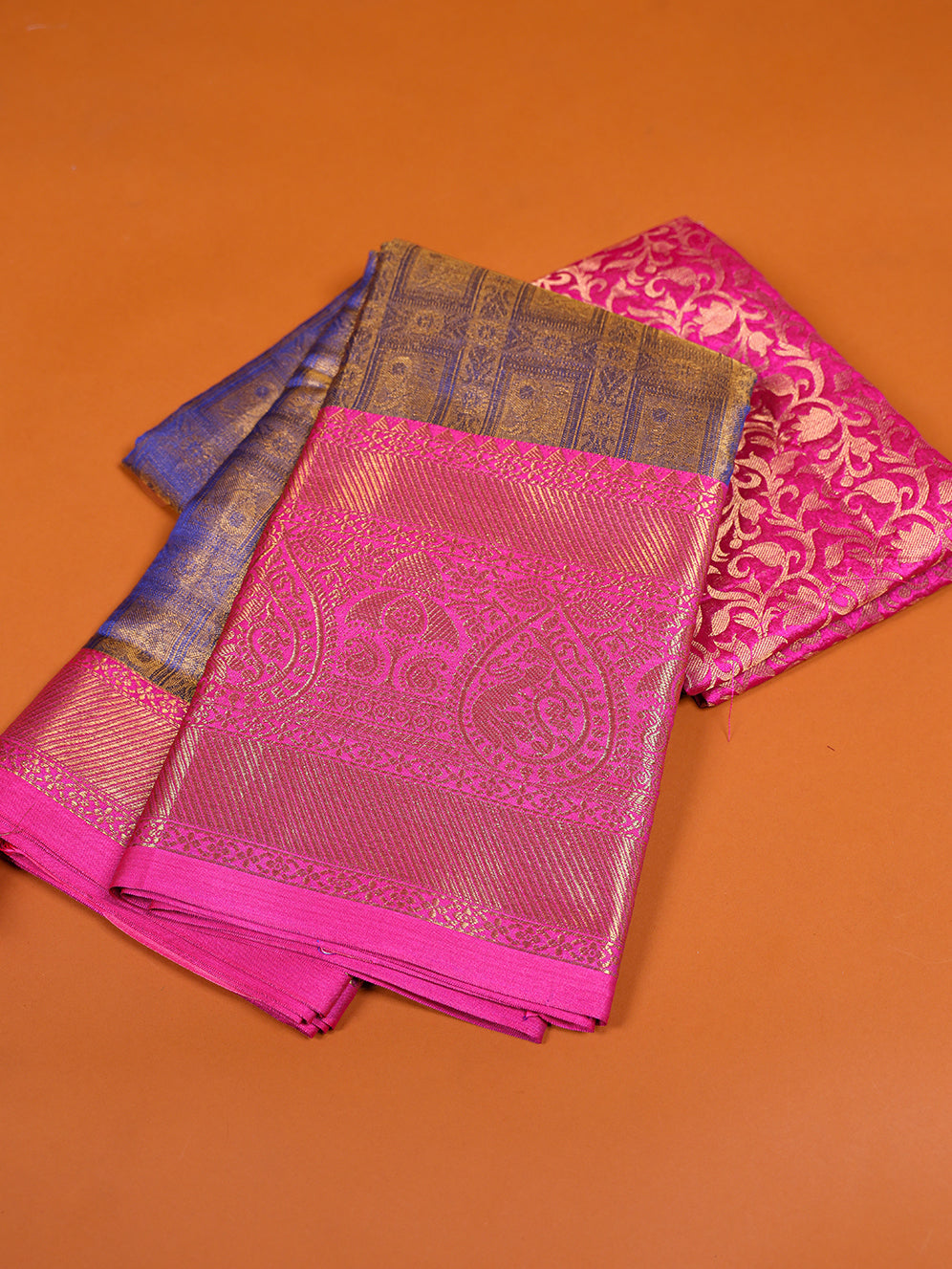Ravishing Navy Blue Zari Weaving Kanjivaram Saree With Blouse