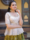 Charming Parrot Green Embroidery Silk Festival Wear Lehenga Choli