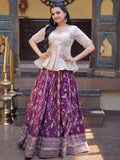 Impressive Purple Embroidery Silk Festival Wear Lehenga Choli