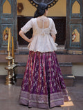 Impressive Purple Embroidery Silk Festival Wear Lehenga Choli