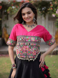 Splendid Black Kutchi Work Silk Navratri Wear Lehenga Choli