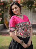 Splendid Black Kutchi Work Silk Navratri Wear Lehenga Choli