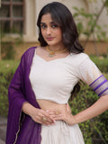 Fantastic Purple Zari Weaving Silk Festival Wear Lehenga Choli With Dupatta