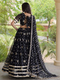 Great Black Bandhej Printed georgette Navratri Wear Lehenga choli With Dupatta