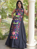 Notable Black Gamthi Embroidered Cotton Navratri Wear Lehenga Choli