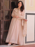 Fantabulous Cream Multi Thread Work Georgette Festive Wear Gown