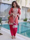 Attractive Red Sequins Viscose Festival Wear Salwar Kameez