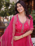 Fantastic Pink Embroidery Chanderi Festival Ware Suite With Dupatta