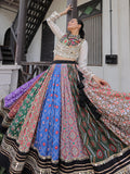 Exquisite Multi-Color Cotton Navratri Special Lehenga With Kutchi Work Blouse