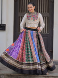 Exquisite Multi-Color Cotton Navratri Special Lehenga With Kutchi Work Blouse