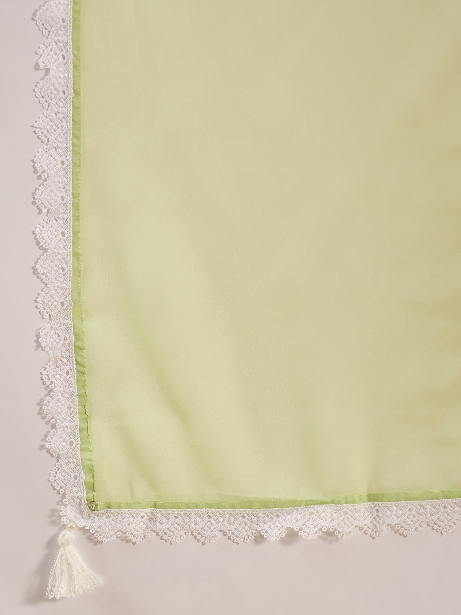 Glamorous Green Embroidered Cotton Readymade Anarkali Suit Pant