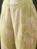 Glamorous Green Embroidered Cotton Readymade Anarkali Suit Pant