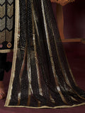 Attractive Black Sequins Net Reception Wear Salwar Kameez With Dupatta