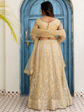 Incredible Cream Sequins Net Party Wear Lehenga Choli With Dupatta