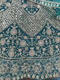 Charming Teal Green Sequins Work Net Wedding Wear Lehenga Choli With Dupatta
