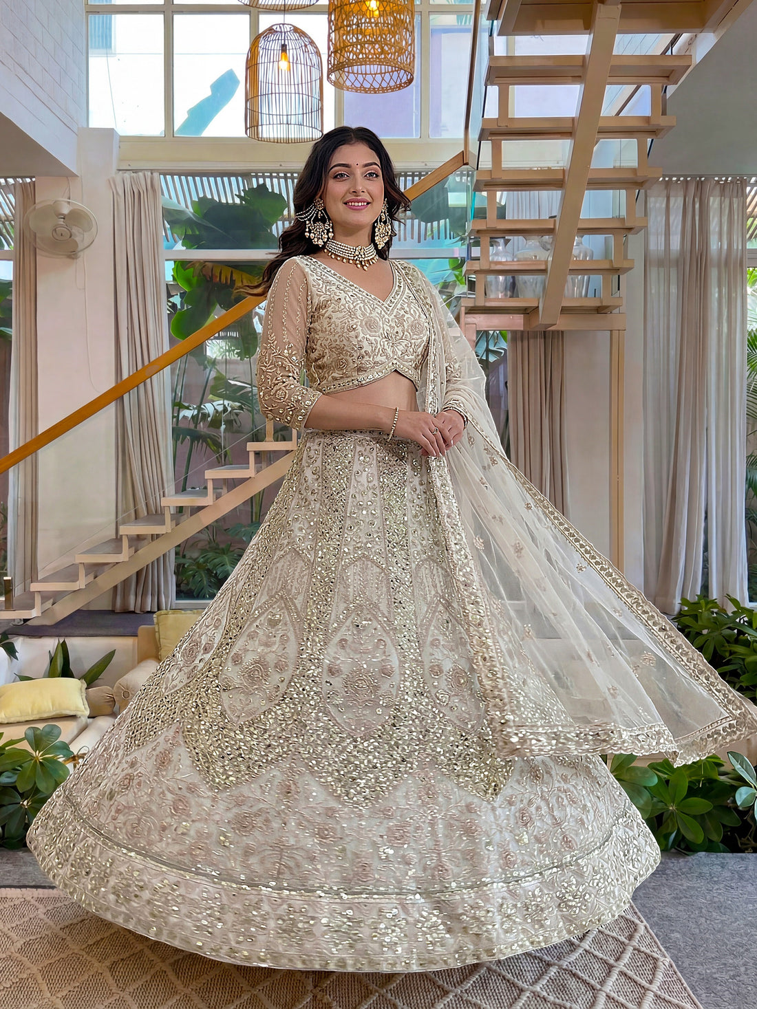 Elegant designer ethnic gown
