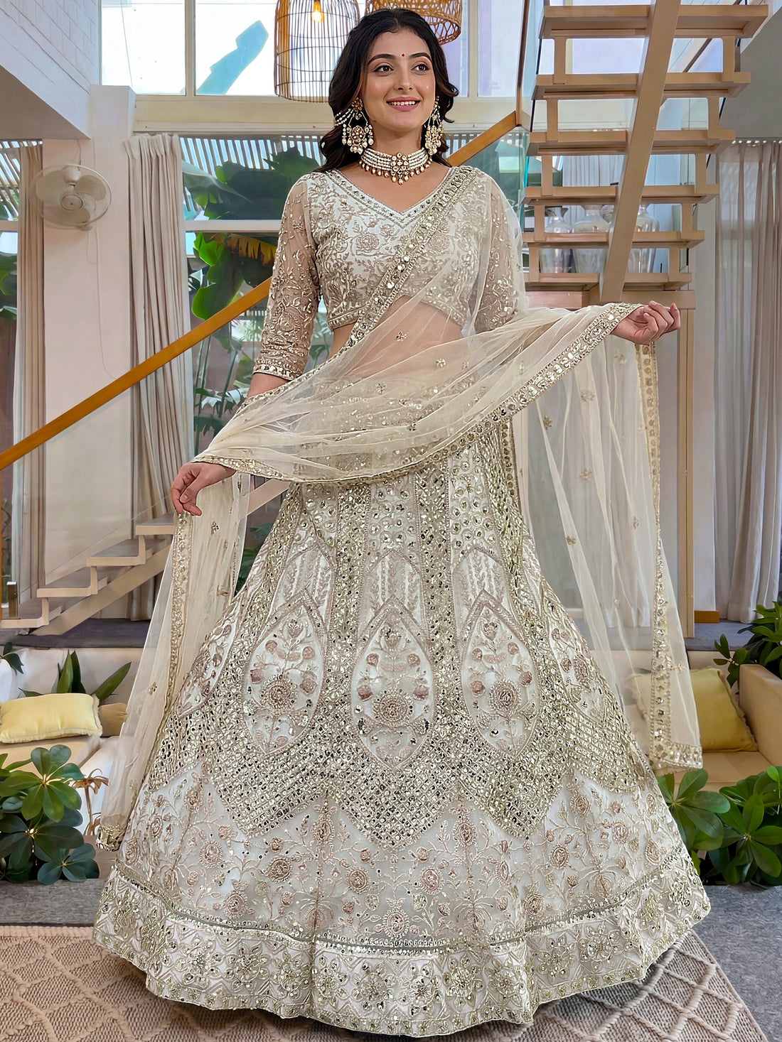 Elegant designer ethnic gown
