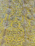 Beautiful Yellow Sequins Net Reception Wear Lehenga Choli With Dupatta