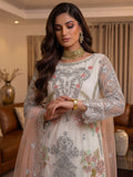Classic White Sequins Net Eid Special Pant Suit With Dupatta