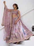 Regal Lavender Zari Weaving Banarasi Silk Engagement Wear Lehenga Choli
