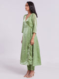 Astonishing Sea Green Organza Festival Wear Kurta With Pant