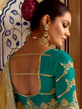 Astonishing Mustered Yellow Organza Silk Bridal Saree With Blouse