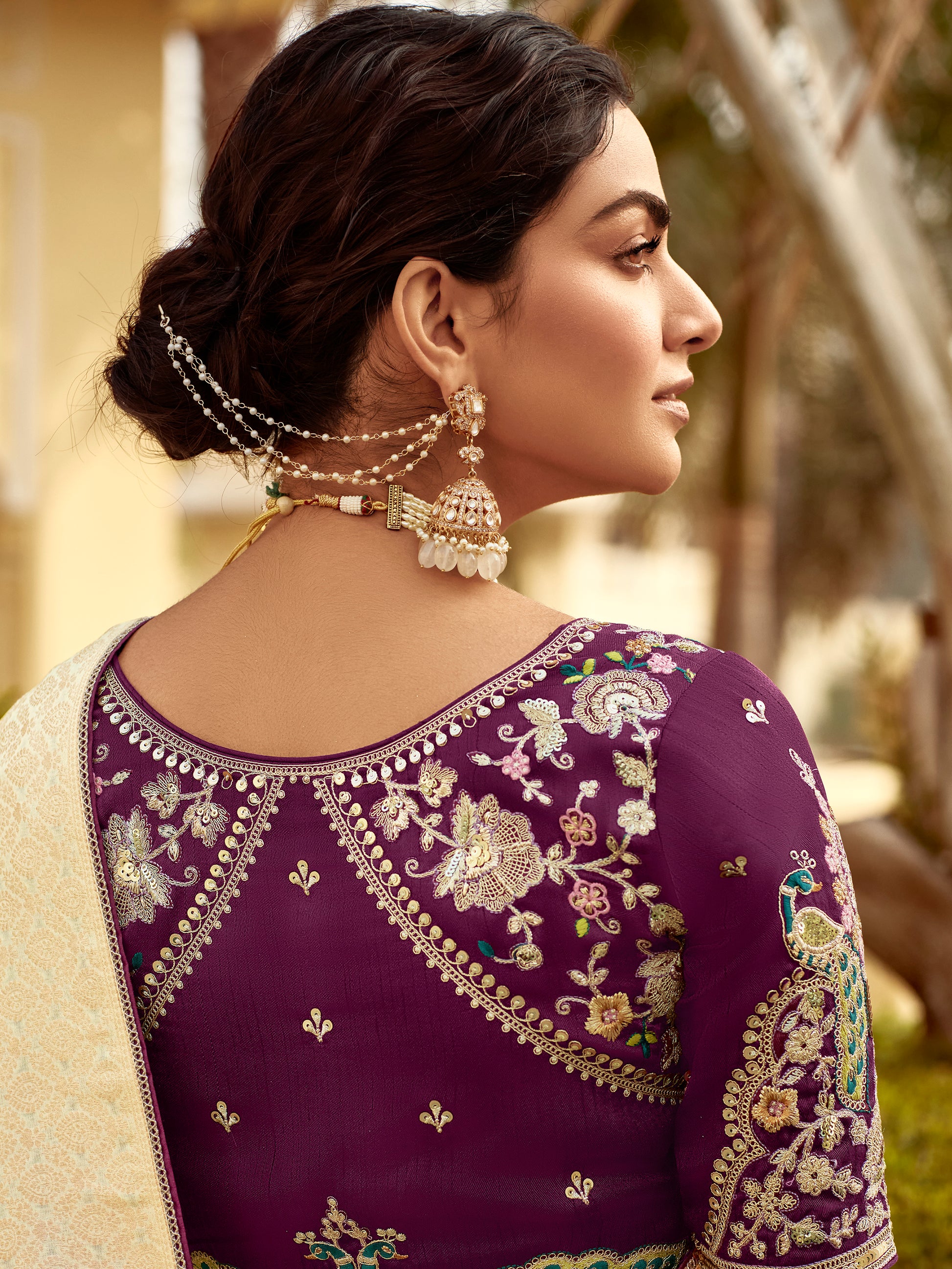 Alluring Off-White Zari Weaving Dola Silk Festive Wear Saree With Blouse
