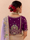 Tantalizing Ivory Thread Embroidered Viscose Bridal Wear Saree