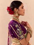 Tantalizing Ivory Thread Embroidered Viscose Bridal Wear Saree
