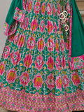 Alluring Green Bandhani Print Silk Reception Wear Lehenga Choli