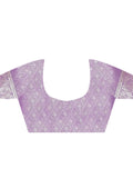 Alluring Purple Zari Weaving Silk Banarasi Saree With Blouse