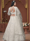 Adorable Off-White Sequins Net Engagement Wear Lehenga Choli