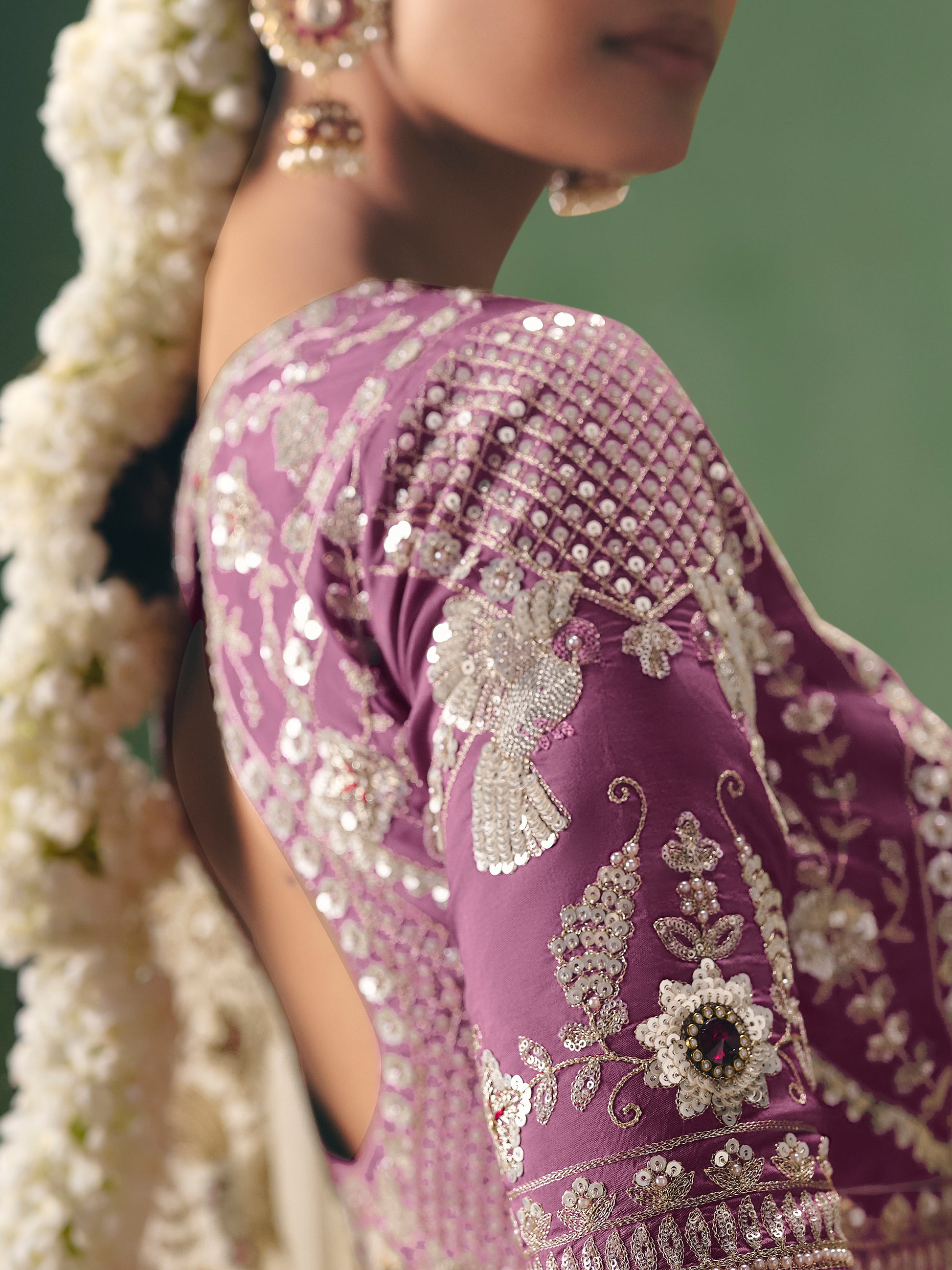 Gorgeous Off-White Dori Work Silk Wedding Wear Saree With Blouse