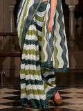 Awesome Multi-Color Printed Cotton Office Wear Saree With Blouse