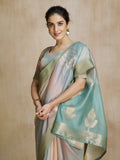 Stunning Multi Color Digital Printed Silk Festival Wear Saree With Blouse