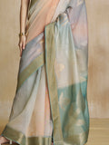 Stunning Multi Color Digital Printed Silk Festival Wear Saree With Blouse