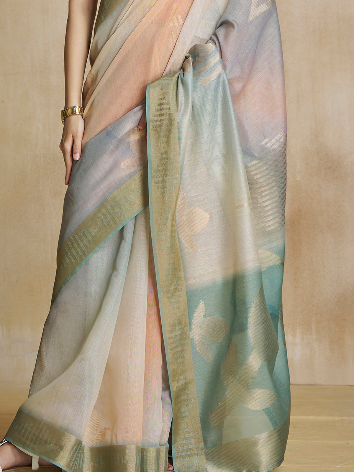 Stunning Multi Color Digital Printed Silk Festival Wear Saree With Blouse