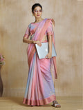 Tantalizing Pink Digital Printed Silk Event Wear Saree With Blouse