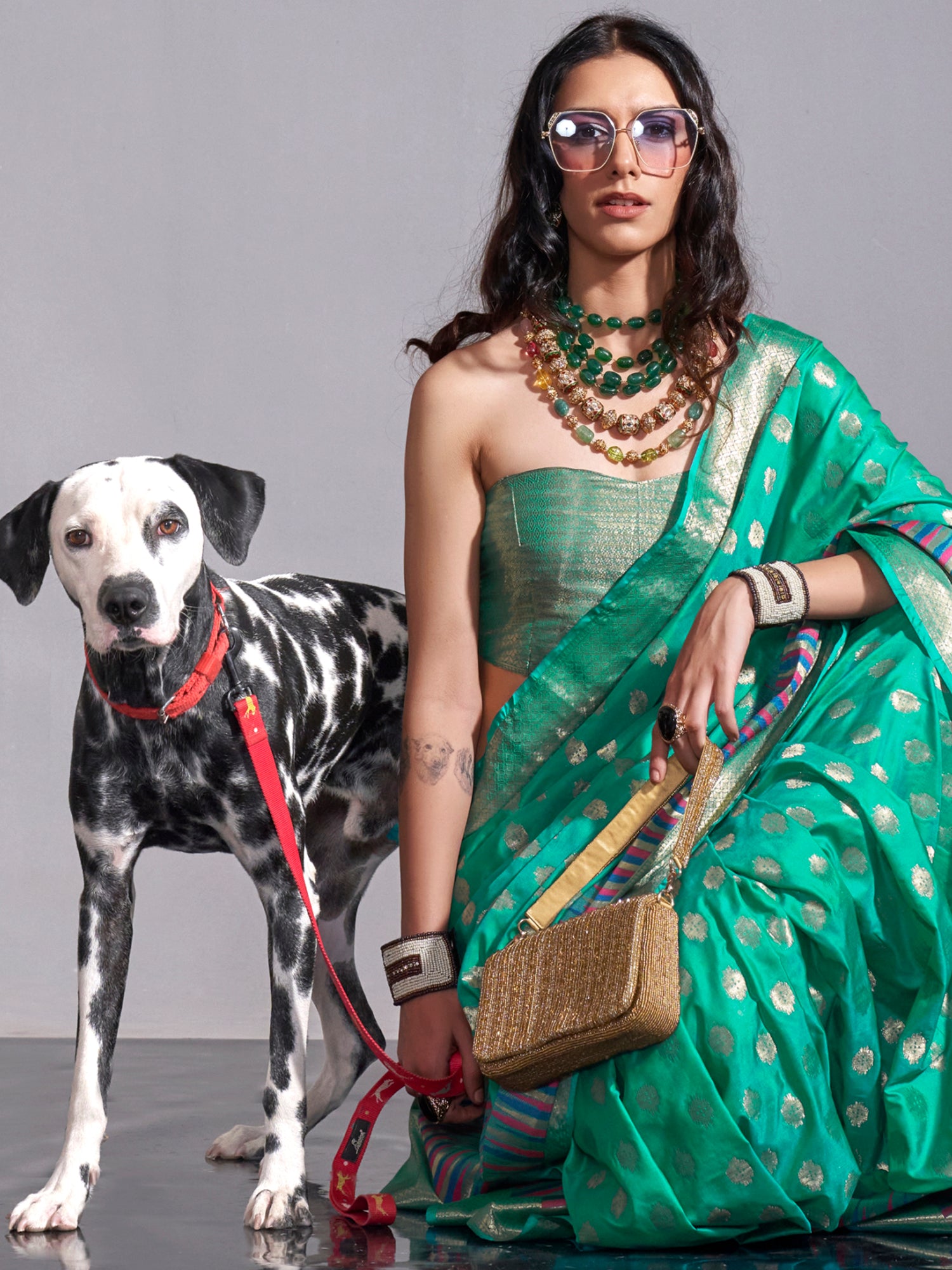 Beautiful Teal Green Zari Weaving Silk Traditional Saree With Blouse