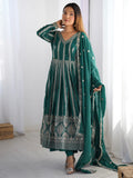 Charming Green Thread Work Georgette Festival Wear Suit Pant